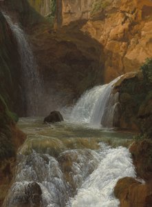 Utsikt over fossene ved Tivoli, 1788. av Jean Joseph Xavier Bidauld