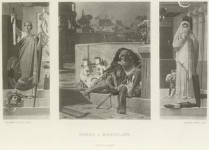 Homer en bøller (gravyr) av Jean Jules Antoine Lecomte du Nouy