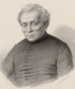 Portrett av komponisten Louis Lambillotte 1797-1855. av Jean Julien Jacott