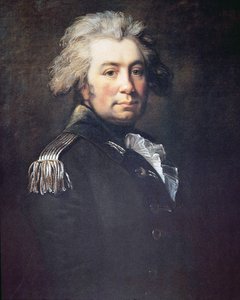 John Graves Simcoe (farge litho) av Jean Laurent (after) Mosnier