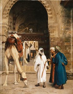 En tvist blant arabere; Dispute d"Arabes, 1872 av Jean Leon Gerome