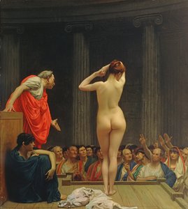 Et romersk slavemarked av Jean Leon Gerome