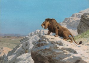 Løve på vakt av Jean Leon Gerome