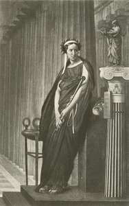 Rachel som musen til den greske tragedien (gravyr) av Jean Leon Gerome