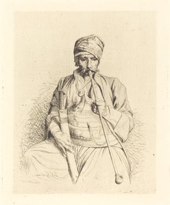 Sittende Araber med Pipe av Jean Leon Gerome