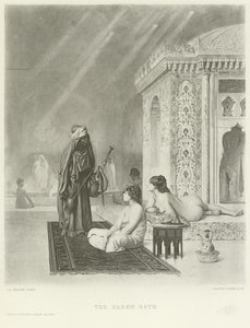 Haremsbadet (gravyr) av Jean Leon Gerome