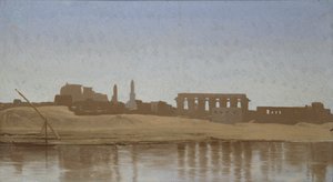 Utsikt over Nilen ved Luxor, 1857 av Jean Leon Gerome