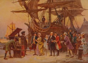 Franklins retur til Philadelphia, ca. 1930 av Jean Leon Gerome Ferris