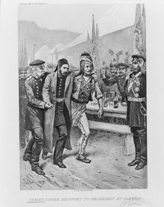 Osman Pasha brakt til Skobelev ved Plevna, ca. 1895 av Jean Leon Gerome Ferris