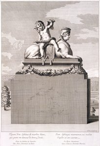 Figur av en sfinks i Versailles, 1676