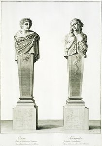 Skulpturer som viser Perseus og Adromeda av Louis Lerambert i Versailles av Jean Lepautre