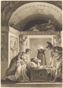 Matronen i Efesos av Jean Louis Delignon and Antoine Jean Duclos after Jean Honoré Fragonard
