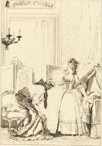 Den slåtte og fornøyde hanhanren av Jean Louis Delignon and Antoine Jean Duclos after Jean Honoré Fragonard