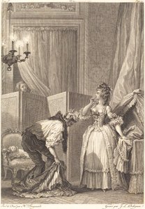 Den slåtte og fornøyde cuckold av Jean Louis Delignon and Antoine Jean Duclos after Jean Honoré Fragonard