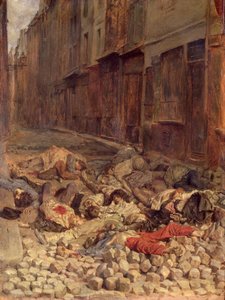 Barrikade i Rue de la Mortellerie, juni 1848 (Minne fra borgerkrig) 1849 (olje på lerret) av Jean Louis Ernest Meissonier
