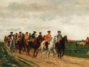 Marskalk Saxe og hans tropper, 1866 av Jean Louis Ernest Meissonier