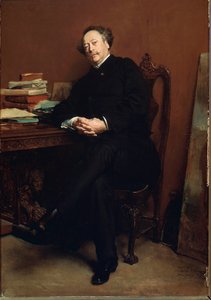 Portrett av Alexandre Dumas Jr. (1824-1895) i 1877 Maleri av Jean Louis Ernest Meissonier (1815-1891). Museet for palassene i Versailles av Jean Louis Ernest Meissonier