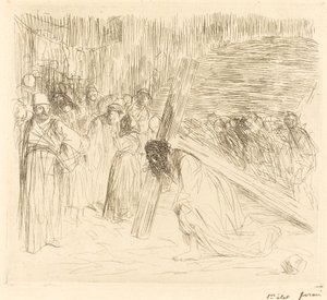 Kristus bærer korset (femte plate) av Jean Louis Forain