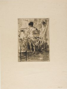 Dansere i garderoben deres av Jean Louis Forain