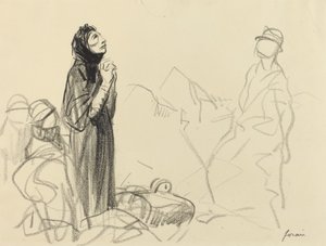 Under våpenhvilen, ca. 19141919. av Jean Louis Forain