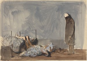 De ble snøret, ca. 19141919. av Jean Louis Forain