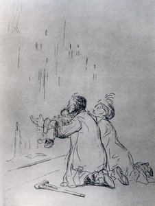 Bønn foran hulen, 1925. av Jean Louis Forain