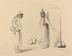 Skjuler louisen, ca. 19141919. av Jean Louis Forain