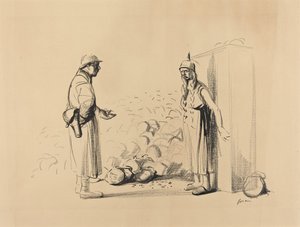 Skjuler louisen, ca. 19141919. av Jean Louis Forain