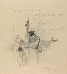 The Kiss of the Flag, 1918. av Jean Louis Forain