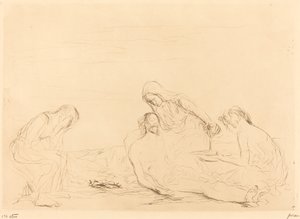 Pietà (tredje tallerken) av Jean Louis Forain
