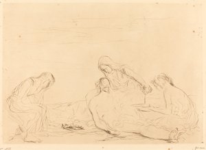 Pietà (tredje tallerken) av Jean Louis Forain