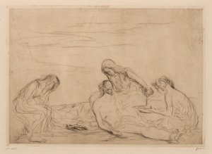 Pietà (tredje tallerken) av Jean Louis Forain