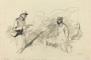 Poilu anerkjennende tysk soldat, sannsynligvis 1918. av Jean Louis Forain