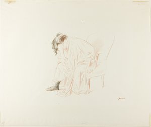 Sittende kvinne, hodet i høyre hånd av Jean Louis Forain