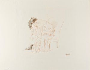 Sittende kvinne, hodet i høyre hånd av Jean Louis Forain