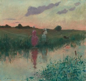 Kunstnerens kone fiske, 1896. av Jean Louis Forain