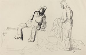 Den økonomiske tilbaketrekningen, c. 19141919. av Jean Louis Forain