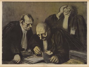 Advokatene (farge litho) av Jean Louis Forain