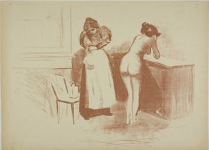 Massasjen Med Grovhårhanske, Vask og Linjeplate av Jean Louis Forain
