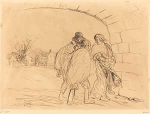 Møtet under buen (første tallerken) av Jean Louis Forain