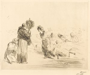 Miraklet før det hellige sakramentet (fjerde plate) av Jean Louis Forain