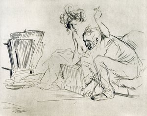 Modellen i hvile, 1925. av Jean Louis Forain