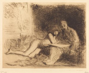 Modellens hvile (fjerde plate) av Jean Louis Forain