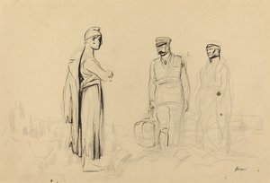Mot fred, ca. 19141919. av Jean Louis Forain