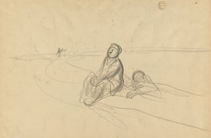 To figurer på en vei, ca. 1919. av Jean Louis Forain