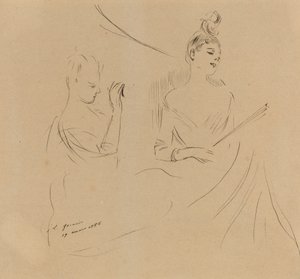 To damer i en Loge av Jean Louis Forain