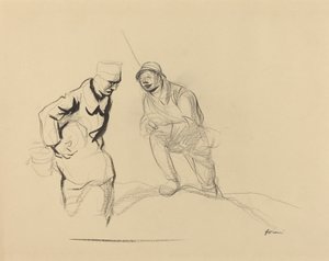To soldater, ca. 19141919. av Jean Louis Forain