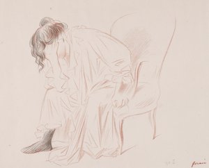 Kvinne sitter av Jean Louis Forain
