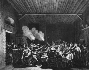 Fransk revolusjon: Patriotene i Varennes går inn i Grocer Sauce og anerkjenner kong Louis XVI (1754-1793) på flukt