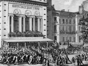 Den franske revolusjonen: Det revolusjonære folket stenger Parisoperaen 12. juli